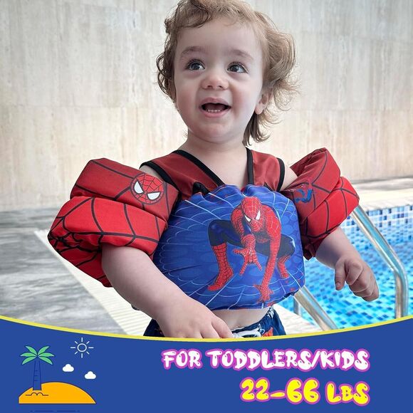 Spiderman Boys Pool Jumper Arm Floatie Swim Vest, Kids/Toddler 22-66 Lbs NEW - Picture 4 of 4